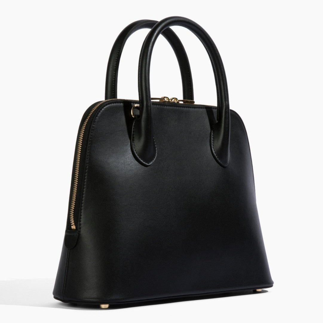 Discover Ms. Lady Luck in Noir Leather: A Vegan Luxury Handbag - Carter Wade