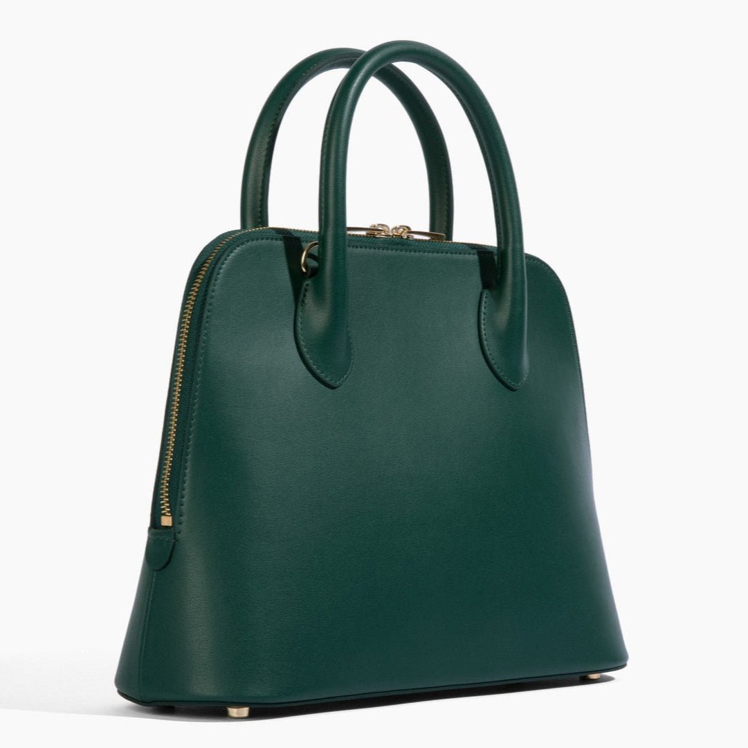 Discover Ms. Lady Luck in Dark Green Grape Leather: A Vegan Luxury Handbag - Carter Wade