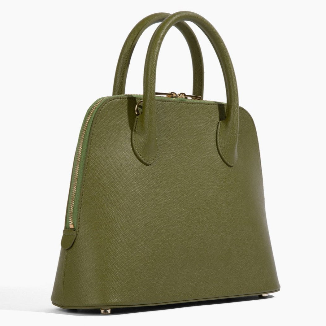 Discover Ms. Lady Luck in Olive Green Cactus Leather: A Vegan Luxury Handbag - Carter Wade